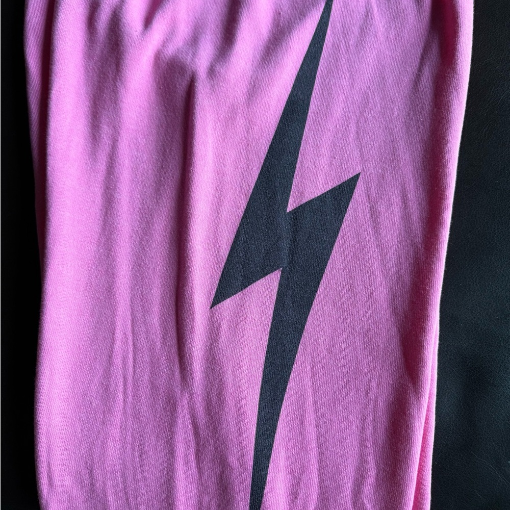Aviator Nation Hot Pink sweat pants with Rainbow Logo - size large - Picture 3 of 8